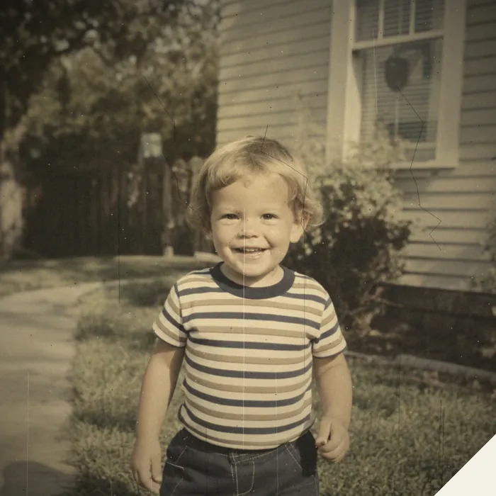 1974 color snapshot before enhancement